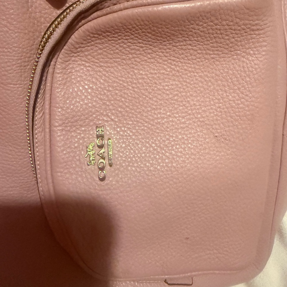 Coach Blush Pink Pebbled Leather Backpack with Matching Wallet - Picture 5 of 11